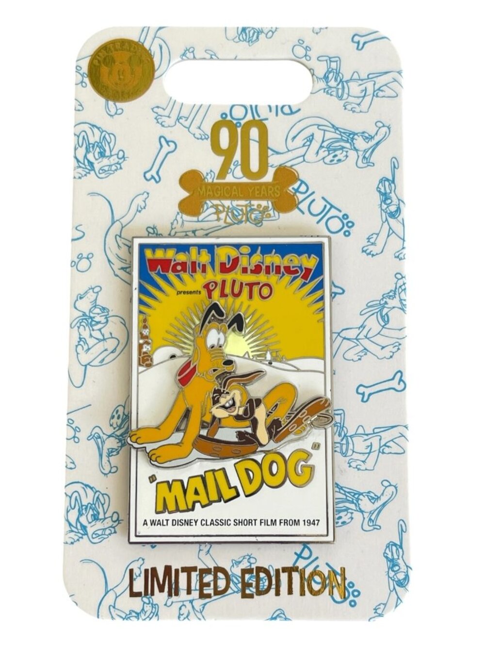 Disney Pluto 90th Anniversary Poster Series Mail Dog Limited Edition Pin